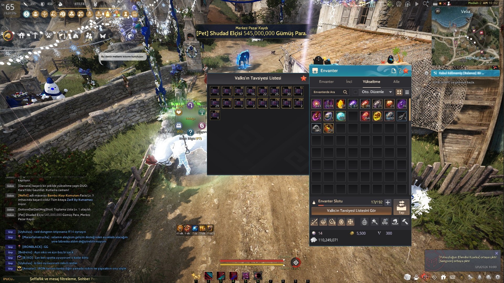 849 GEAR 65 LEVEL KUNO CLİENT HESAP