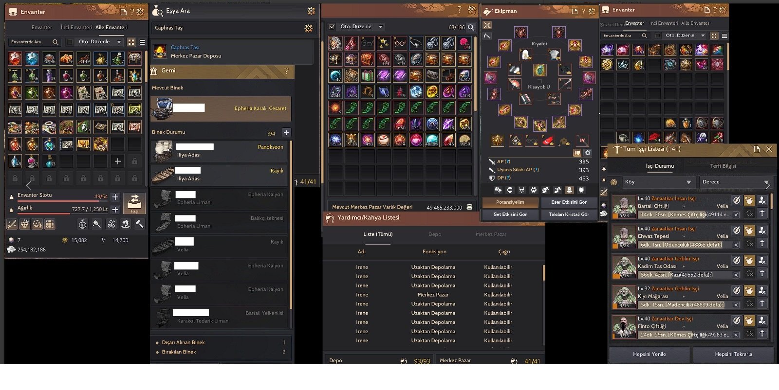 858 GS FULL P2W ELİT HESAP 395 AP 463 DP