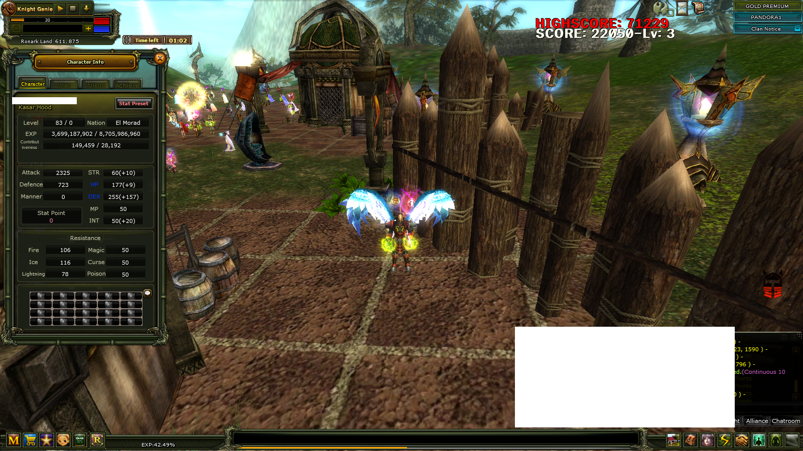 Pandora 83 % 44 Rogue Okçu 7 Quest Bow'lu ve Talisman % 100 kağıdı vardır.