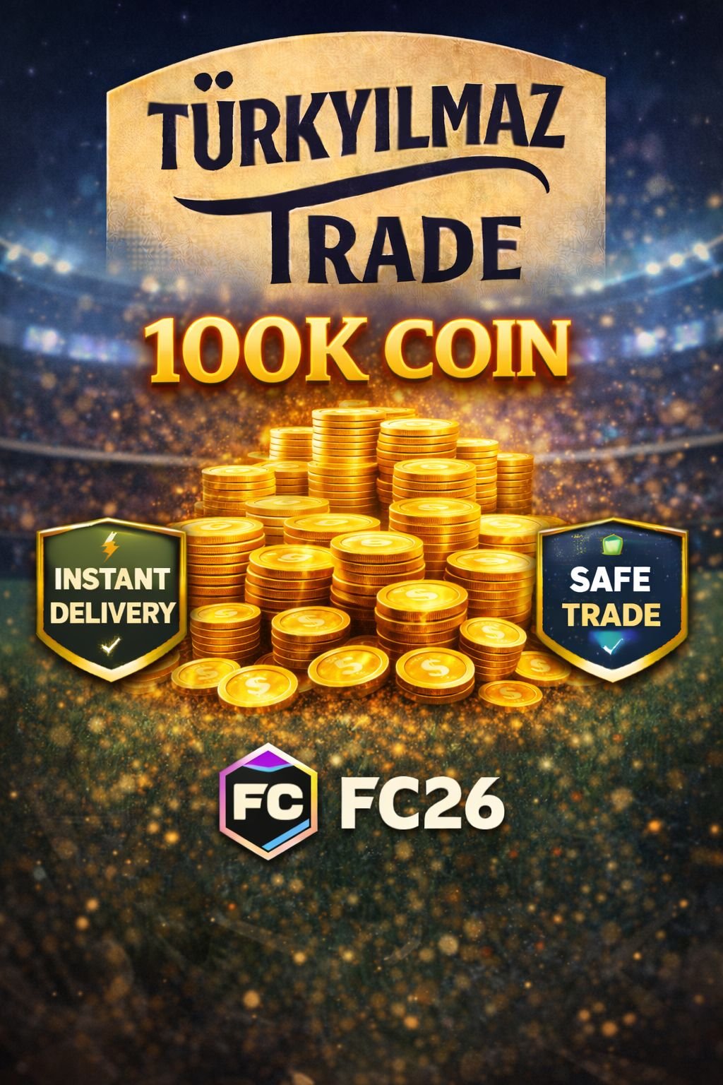 100k coin - pc - sınırsız stok - comfort trade - hızlı teslim - min alım 400 k