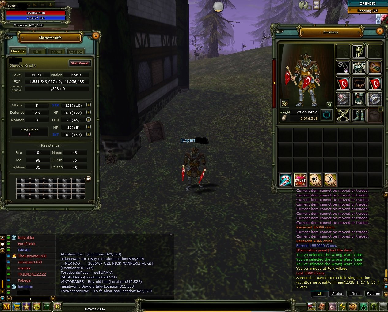 Oreads 80 % 72 Karus Priest