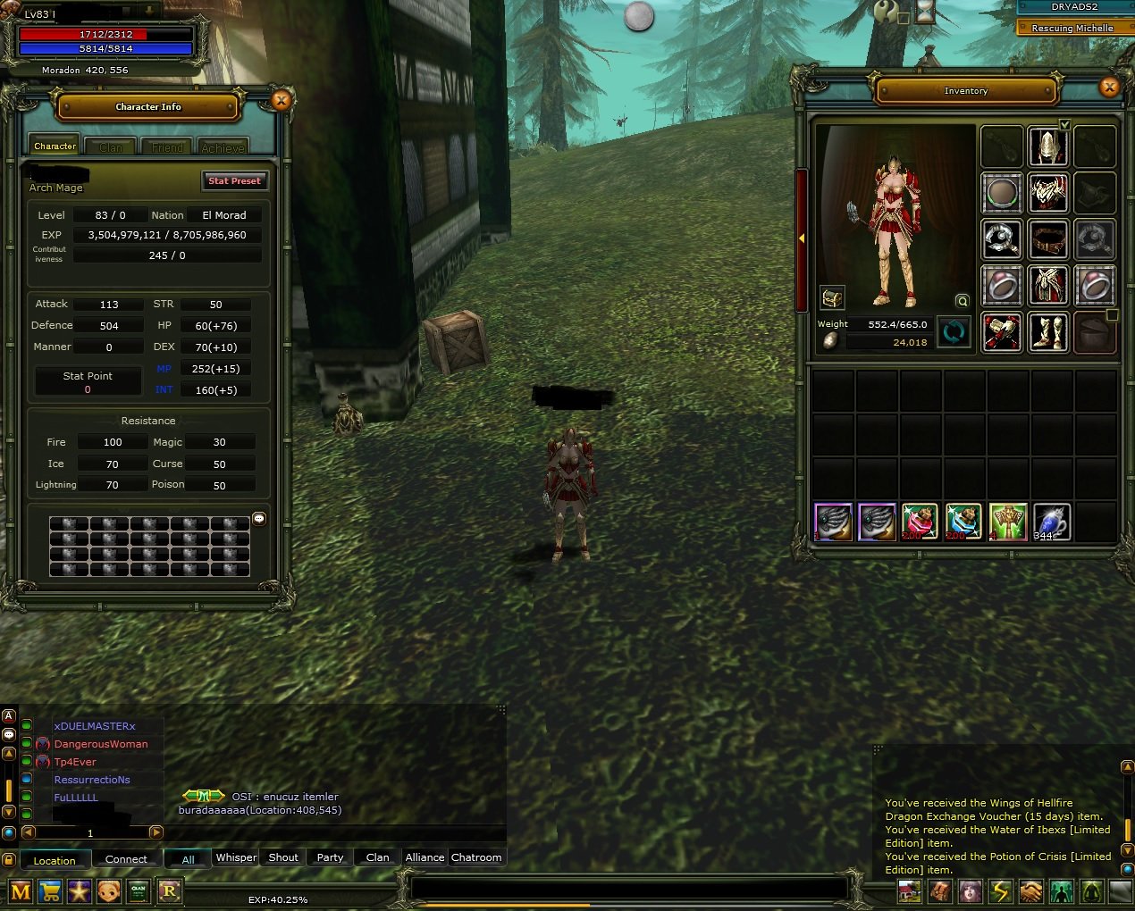 Dryads 83 % 40 Human mage - 40 def - full skıl