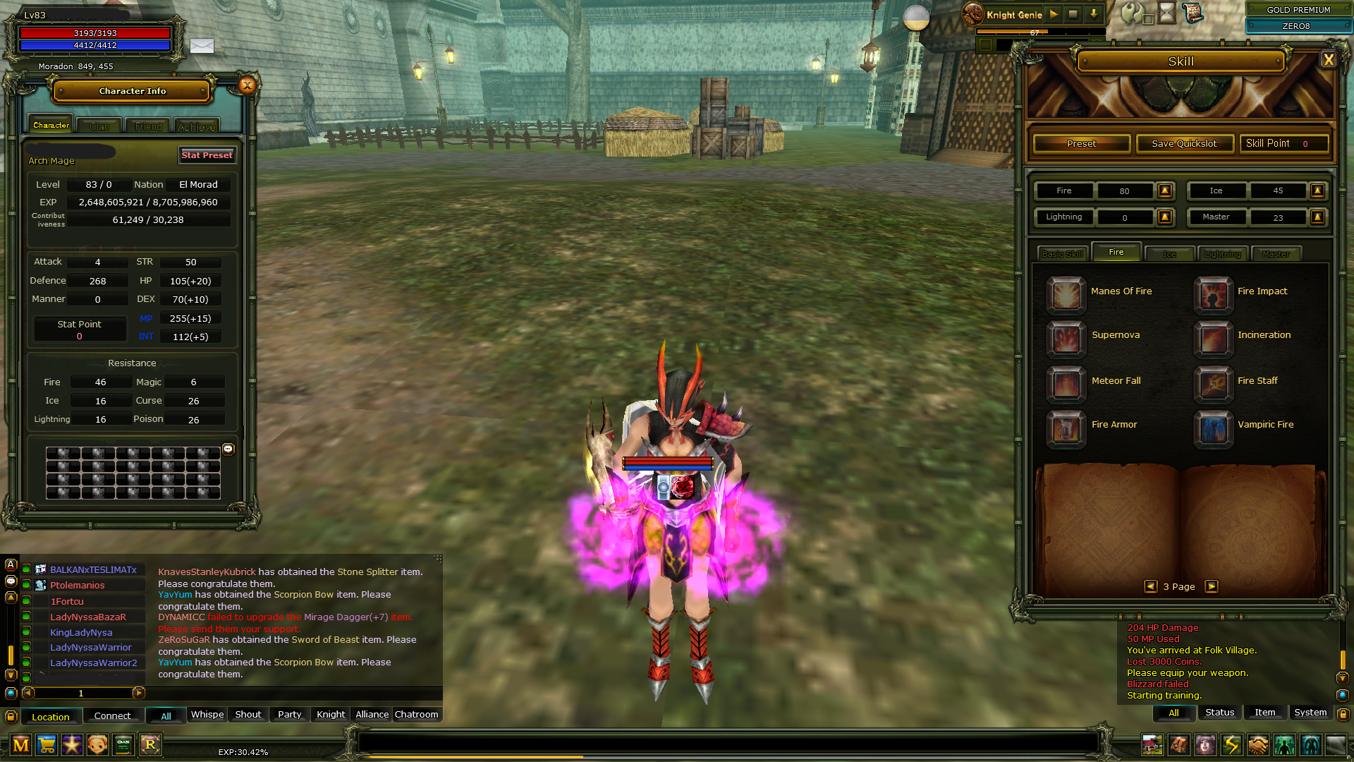 83 Level 13 Gün Gold Preli Full Pus Mage