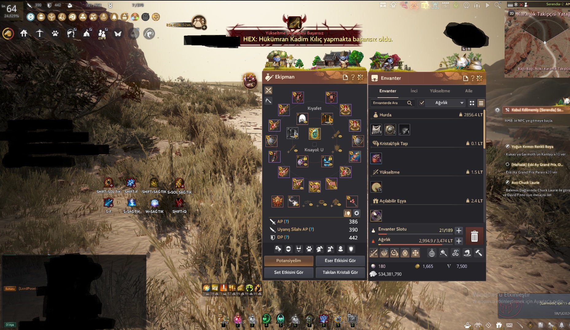 Cadı 390 AP Hesap fotoğraflarda detay vardır.