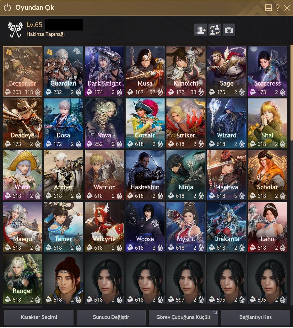 65 level full gear PVP-PVE hesap