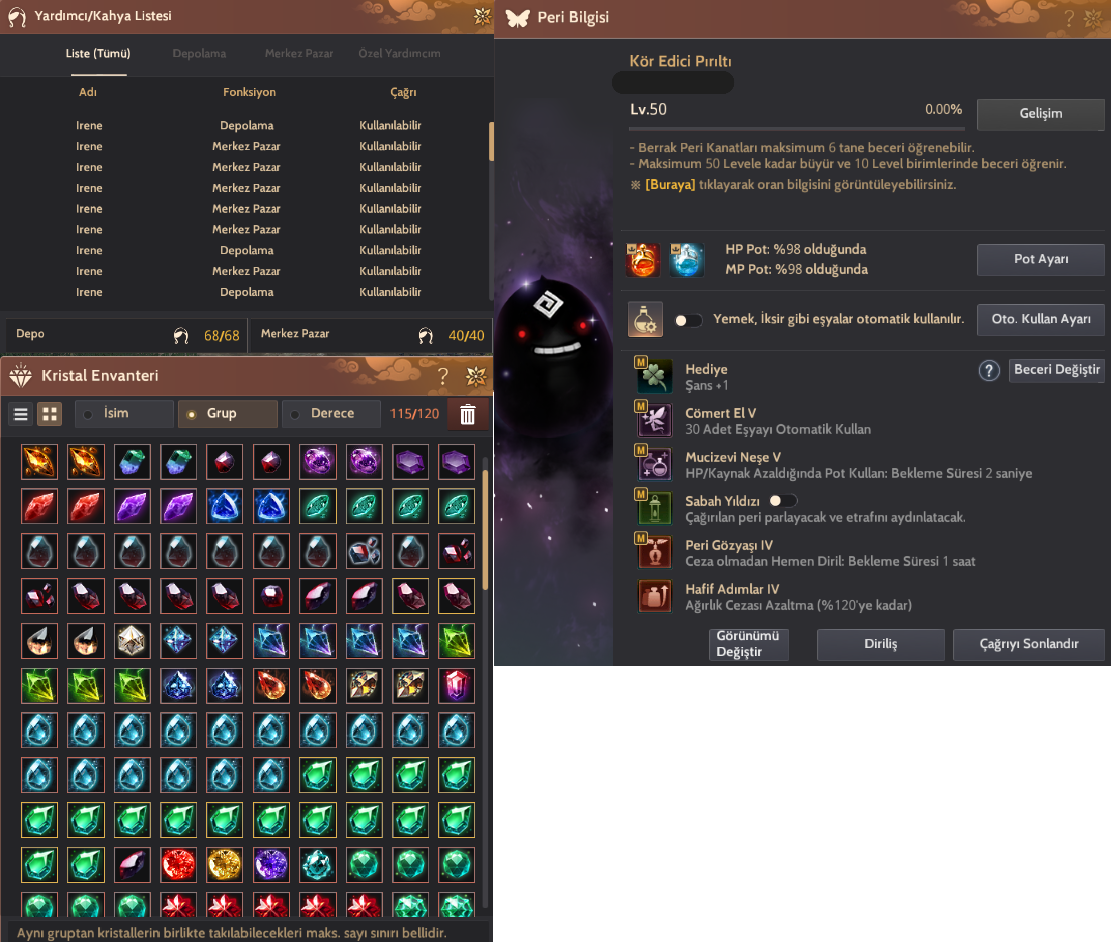 820 GS BOL P2WLİ VE HAZİNE PARÇALI PVP-LIFE HESAP