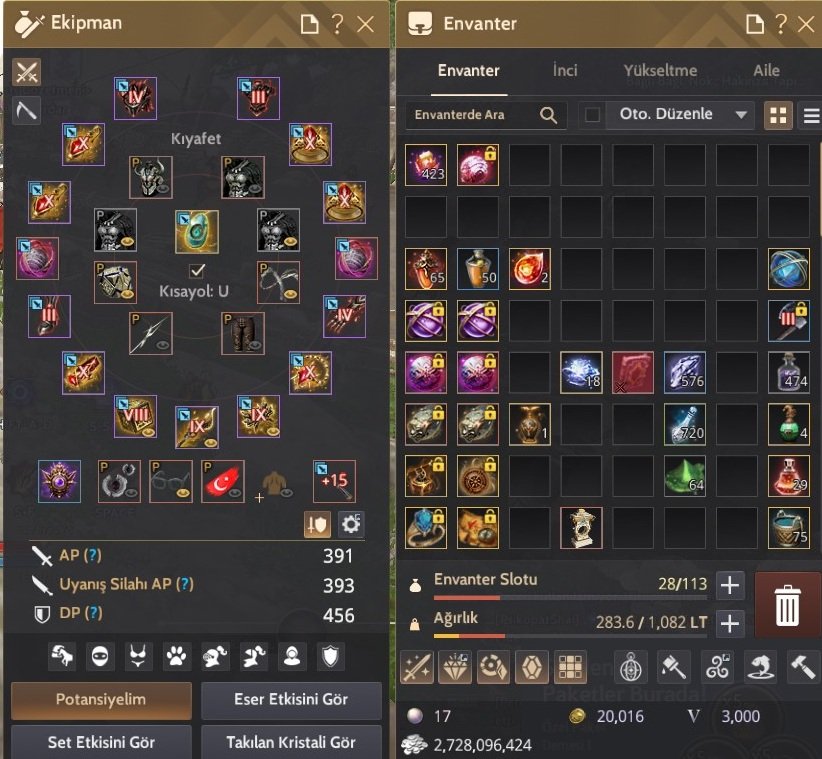 FULL HAZİNE VOLTARİN 850 Gs END GAME HESAP