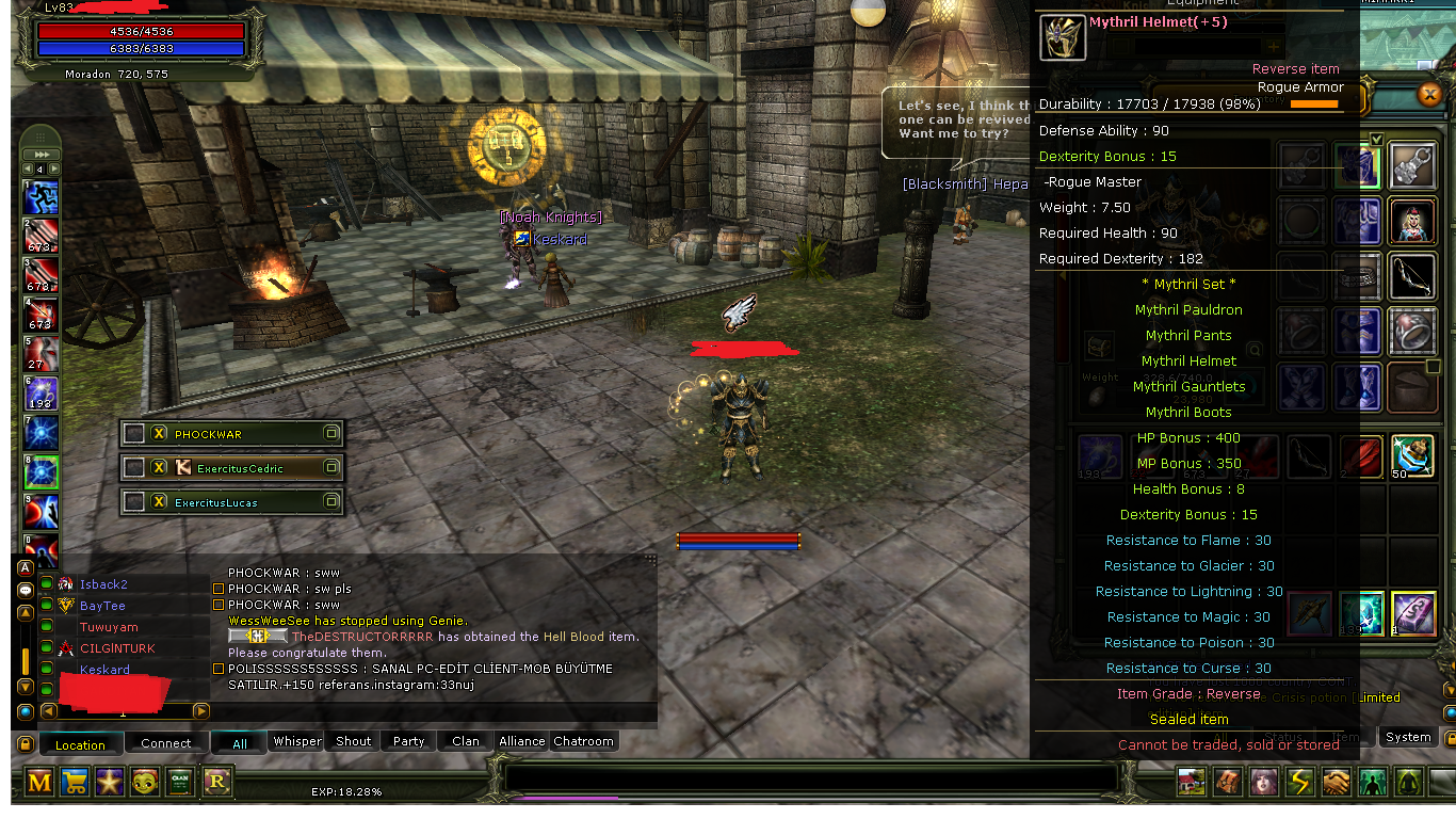 SELL 83/5 8 MYTHRİL SETLİ KARUS ARCHER