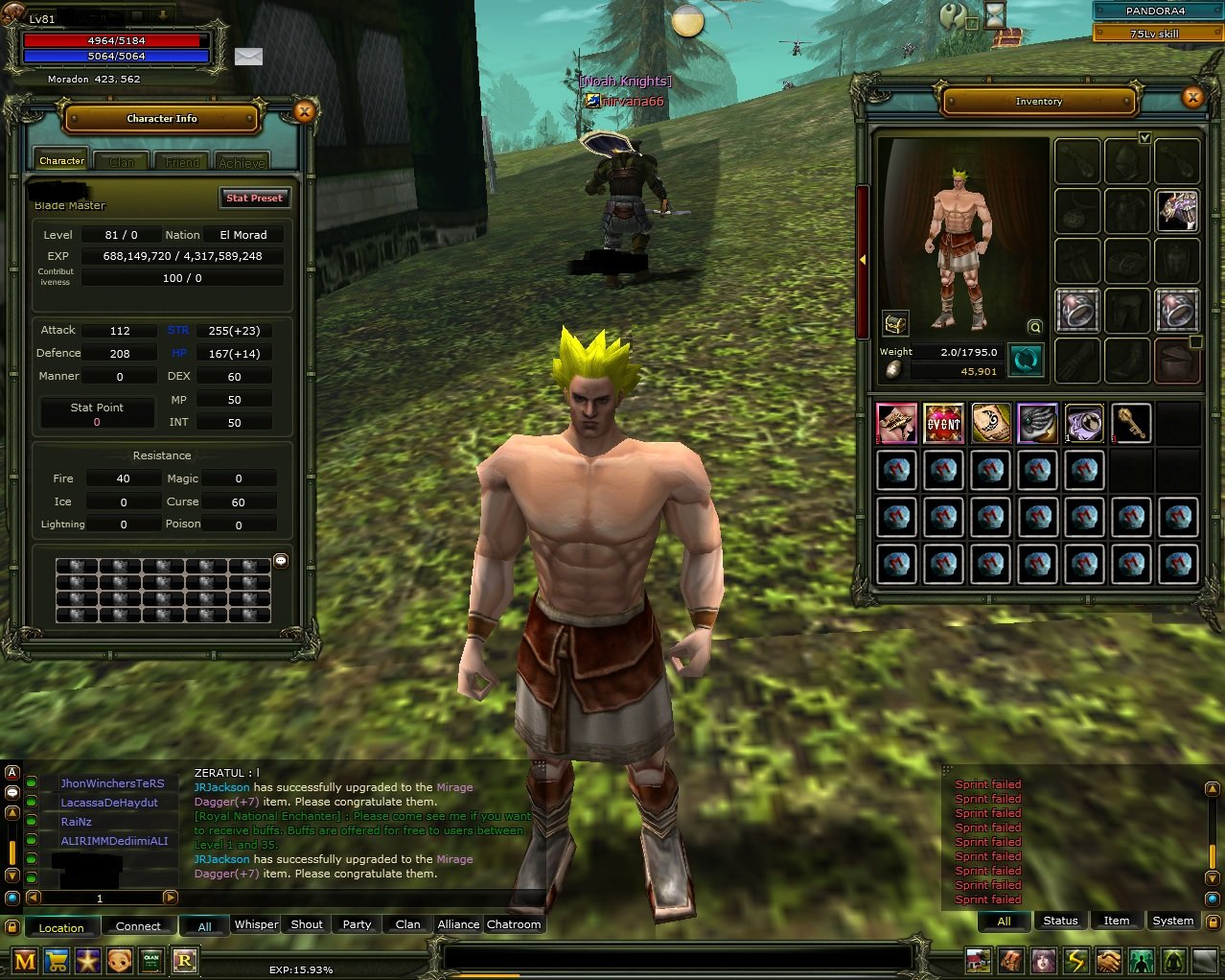 Pandora 81 % 15 human warrior - 9 str acık - 40 def