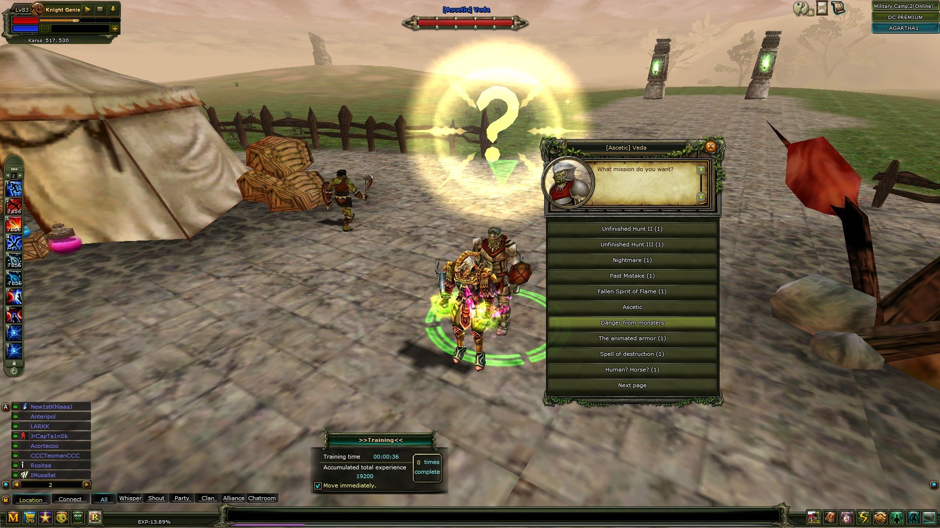 83/6 ROGUE 90 DEF AÇIK, QUEST GÖREVİ DURUYOR.