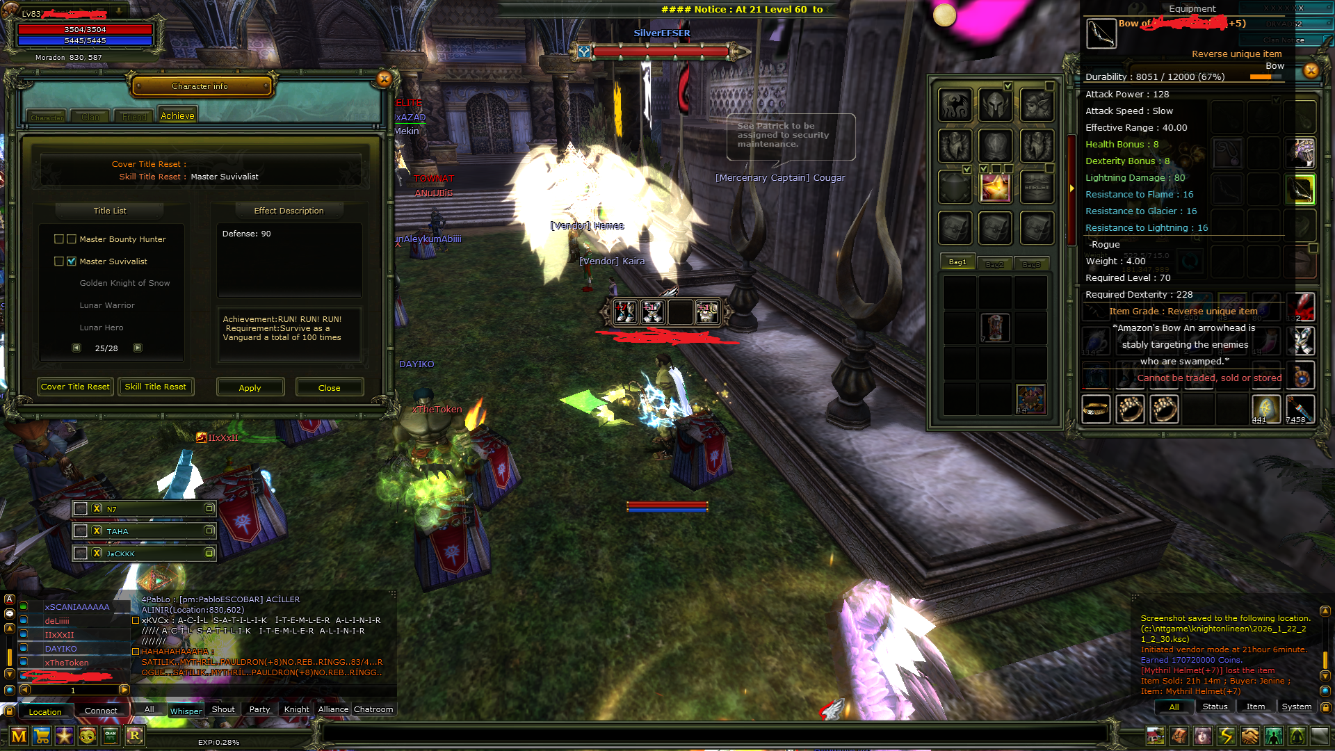 83lwlreb4 quest 8 bowlu 90 defli gold starlı char