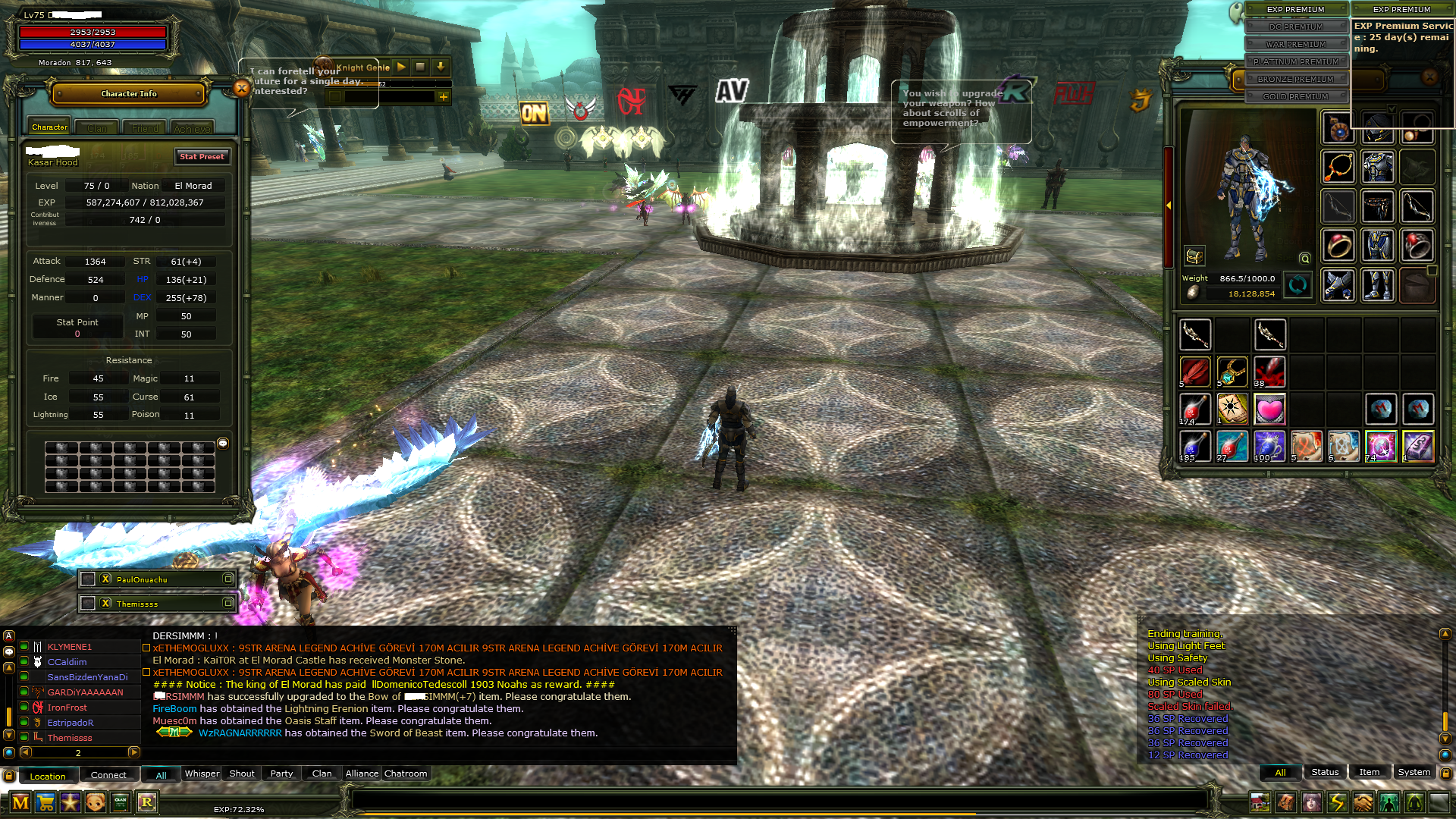 7 Quest Bowlu 25 gün Exp preli