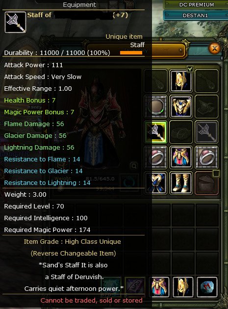 79LV 7 QUESTLİ RONSLU MAGE