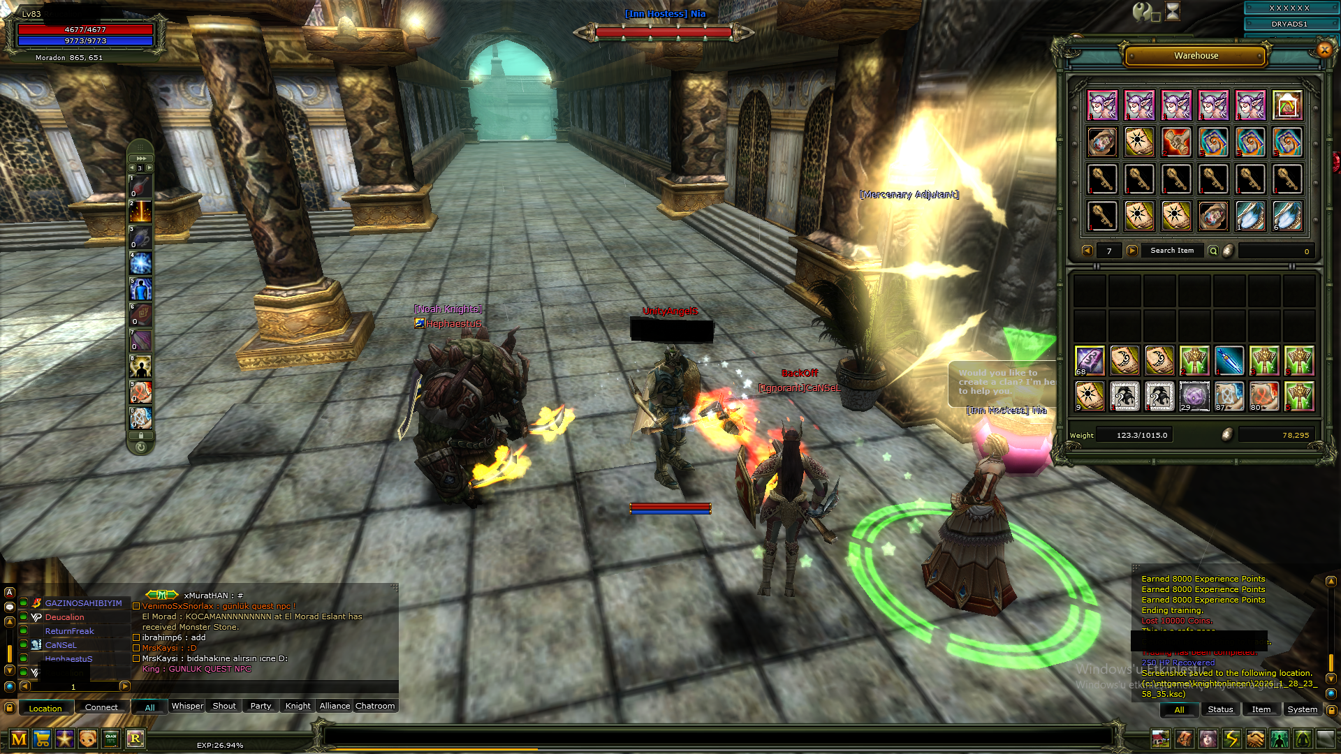 83 lvl priest 7 mace 7 kalkan