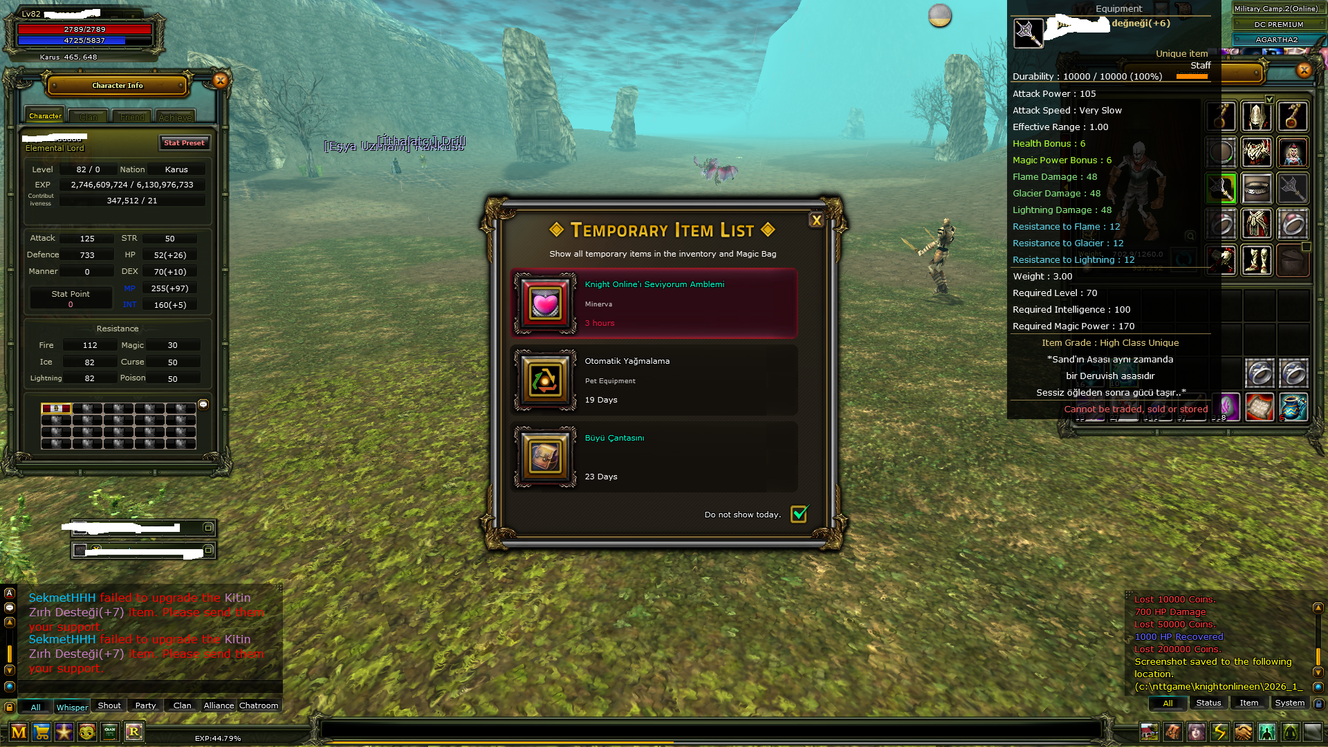 82 lewel 6 quest staflı dc preli mage