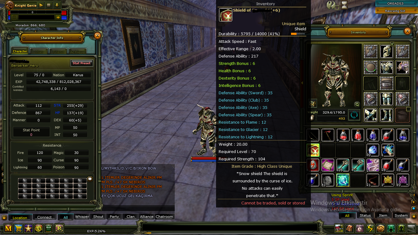 75 LEVEL KARUS WARRİOR