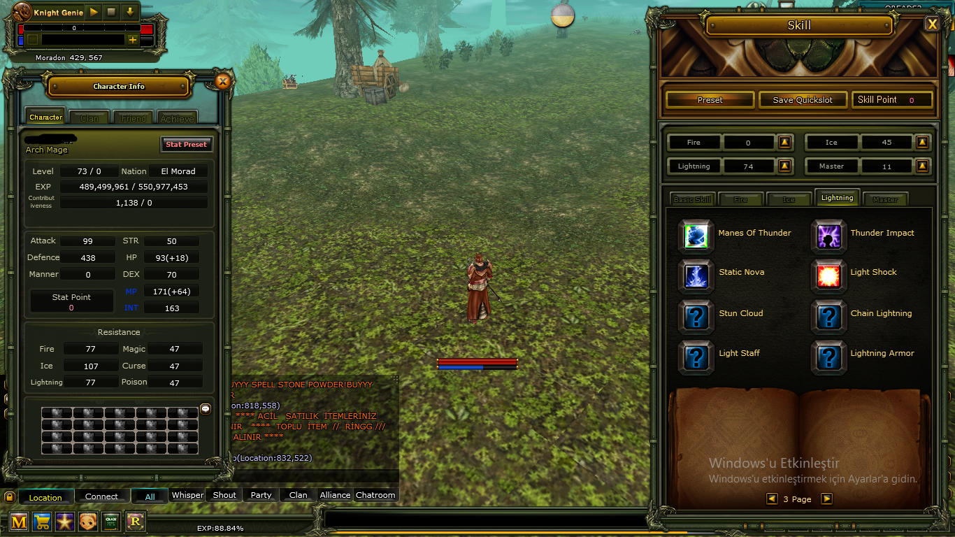 73 LEVEL HUMAN MAGE VE 74 WARRİOR