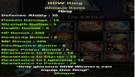 SELL DUAL BDW RİNG (Poison Dmg)