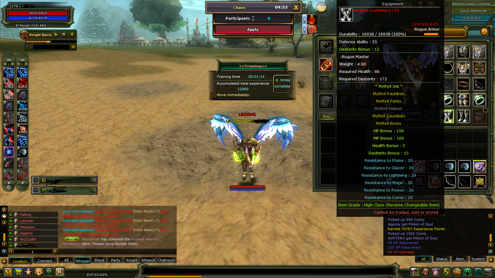 83 Int Priest 77 Rogue ITEMLI