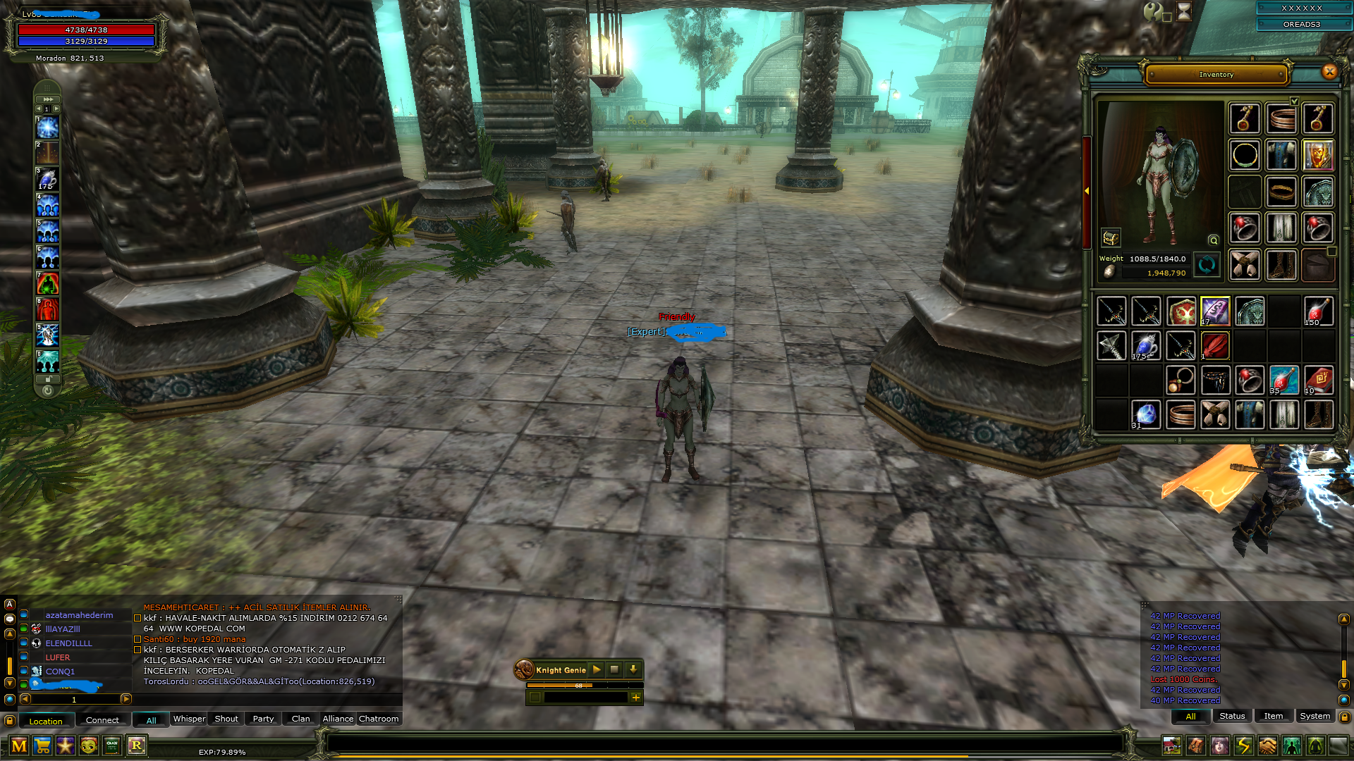 83 lwl 2 tane wariör 1 tane priest otp telefon bağlanmadı