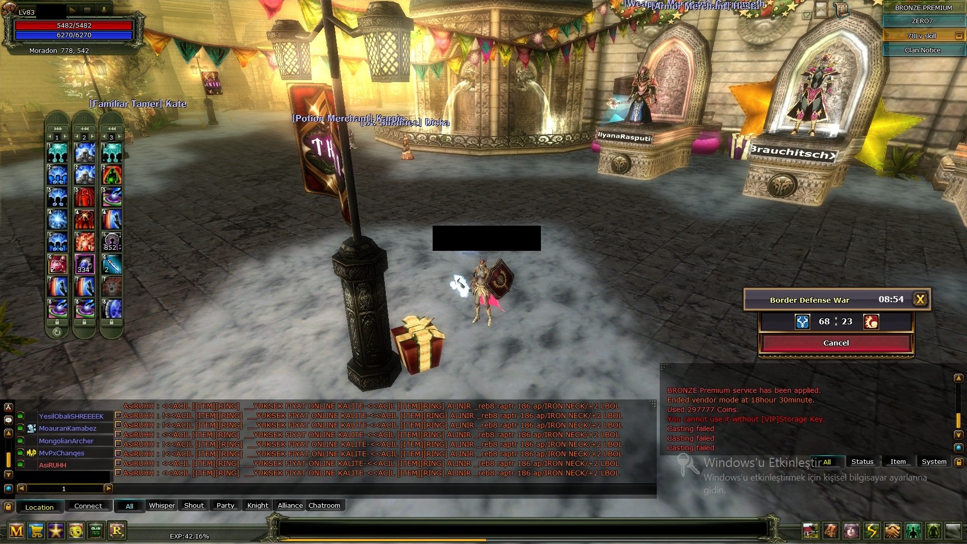 TAM BİR ETKİNLİK KARAKTERİ 83 LEVEL CC PRİEST