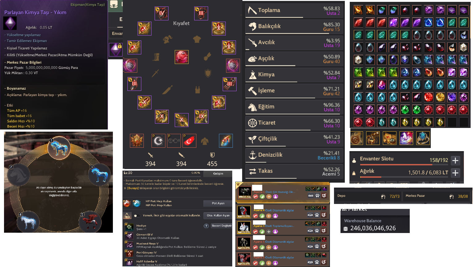 PARLAK KİMYA 394 AP HESAP 90 BİN KRON 250 T PARA