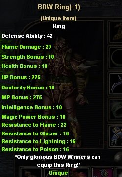 DUAL BDW RİNG 1 FLAME DAMAGE