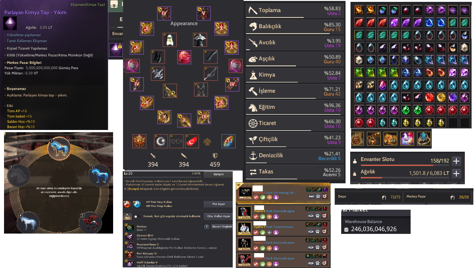 PARLAK KİMYA 394 AP HESAP 90 BİN KRON 250 T PARA