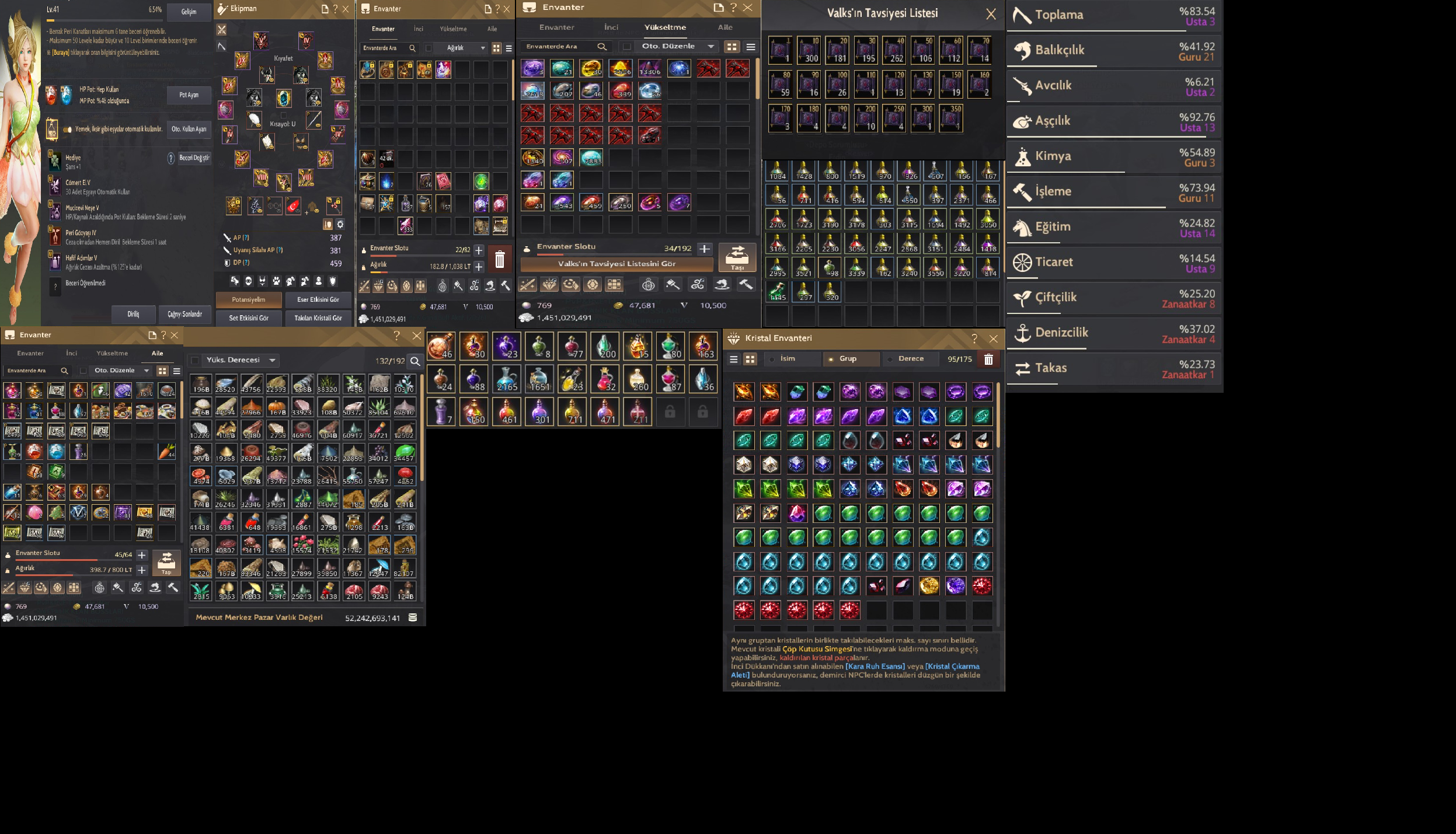 842GS/Tüccar/Pusula/2xTeleskop/Harita vs.