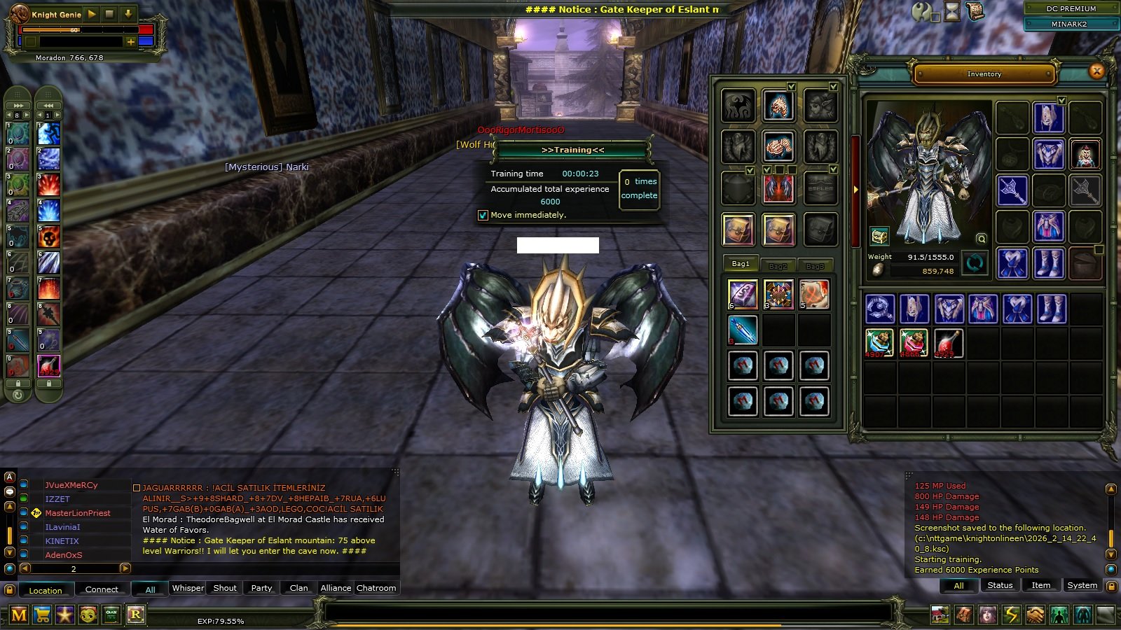 HP-MP SETLİ 7 QUEST STAFLI KARUS MAGE