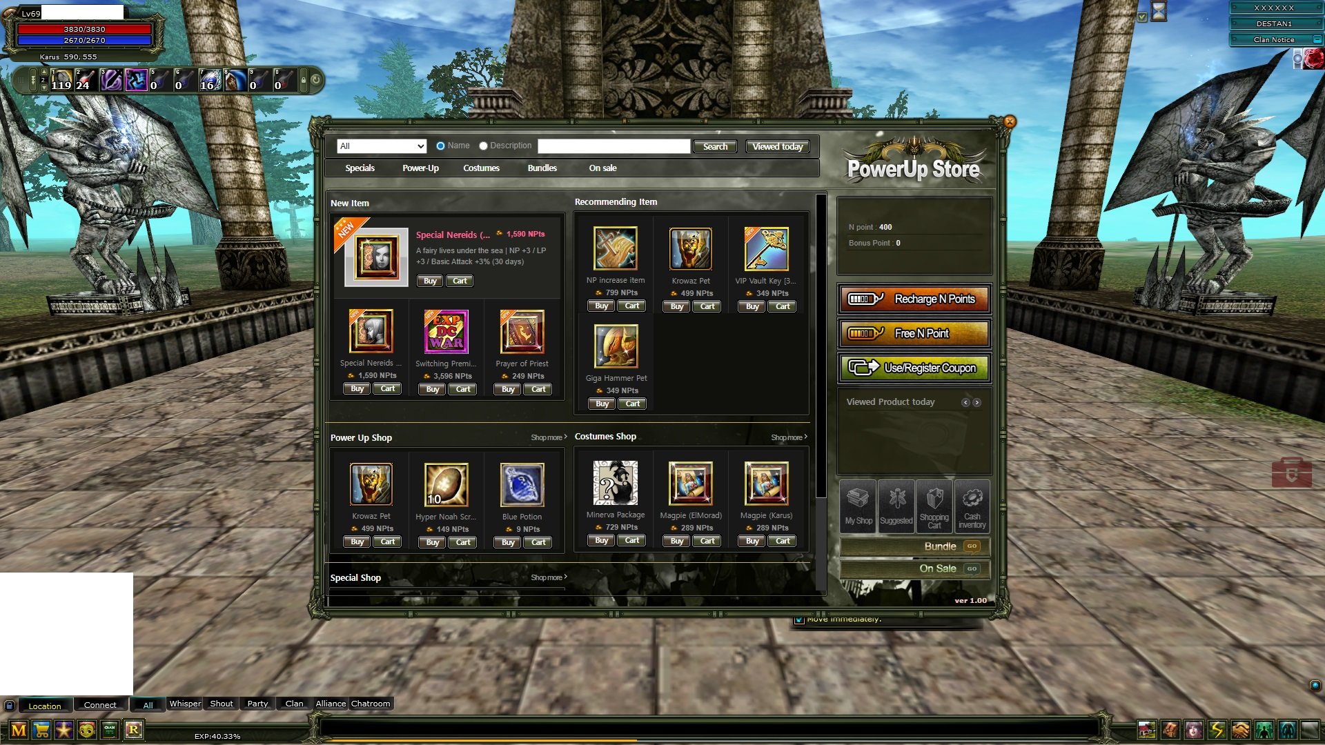 70 LVL 400 CASHLI ACCONT