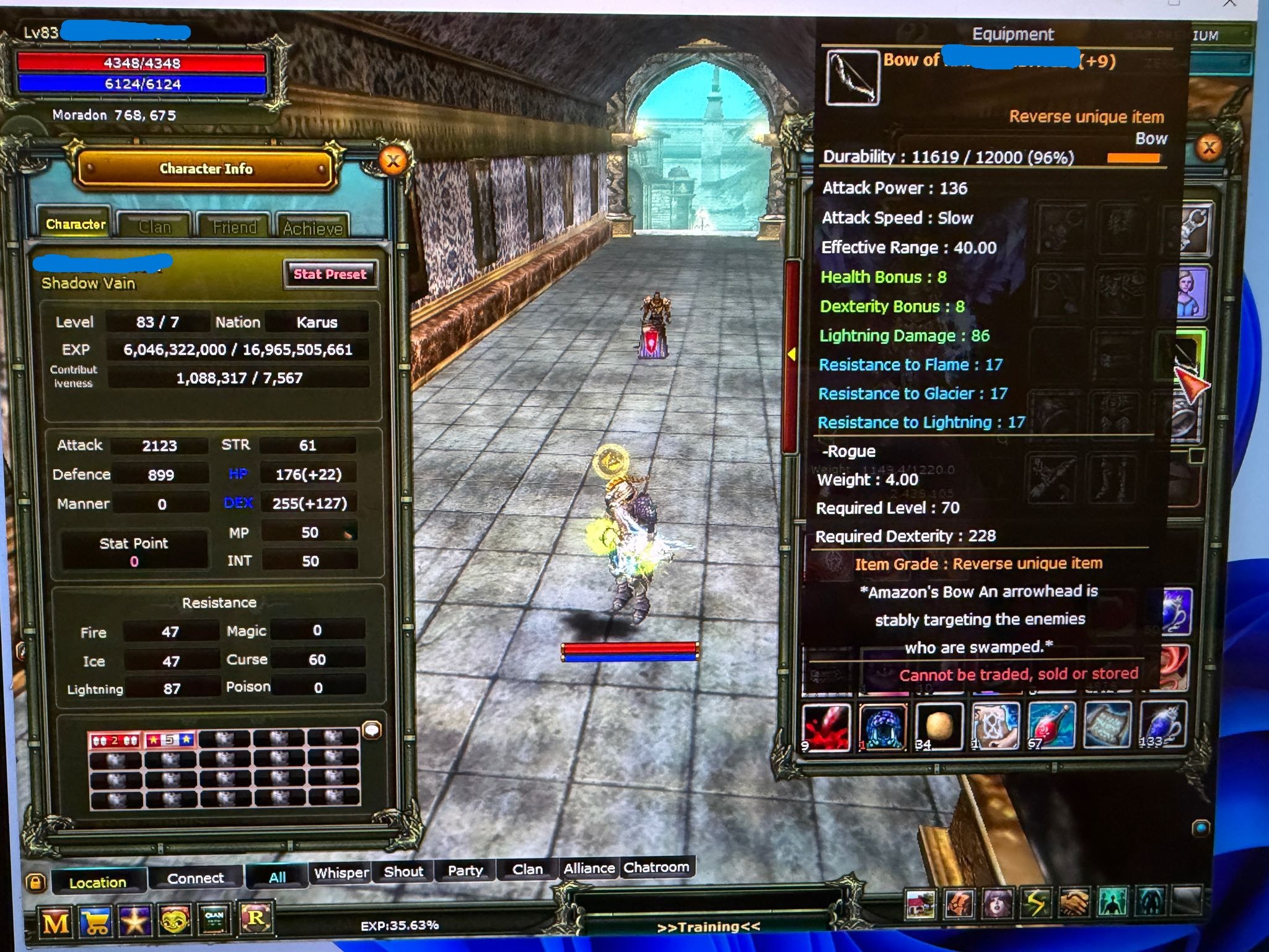 83/7 ROGUE—REB 9 QUEST BOW KARUS 1.1M NP 100 DEF 90 DEF 5 DEX ATAK TILSIM 10