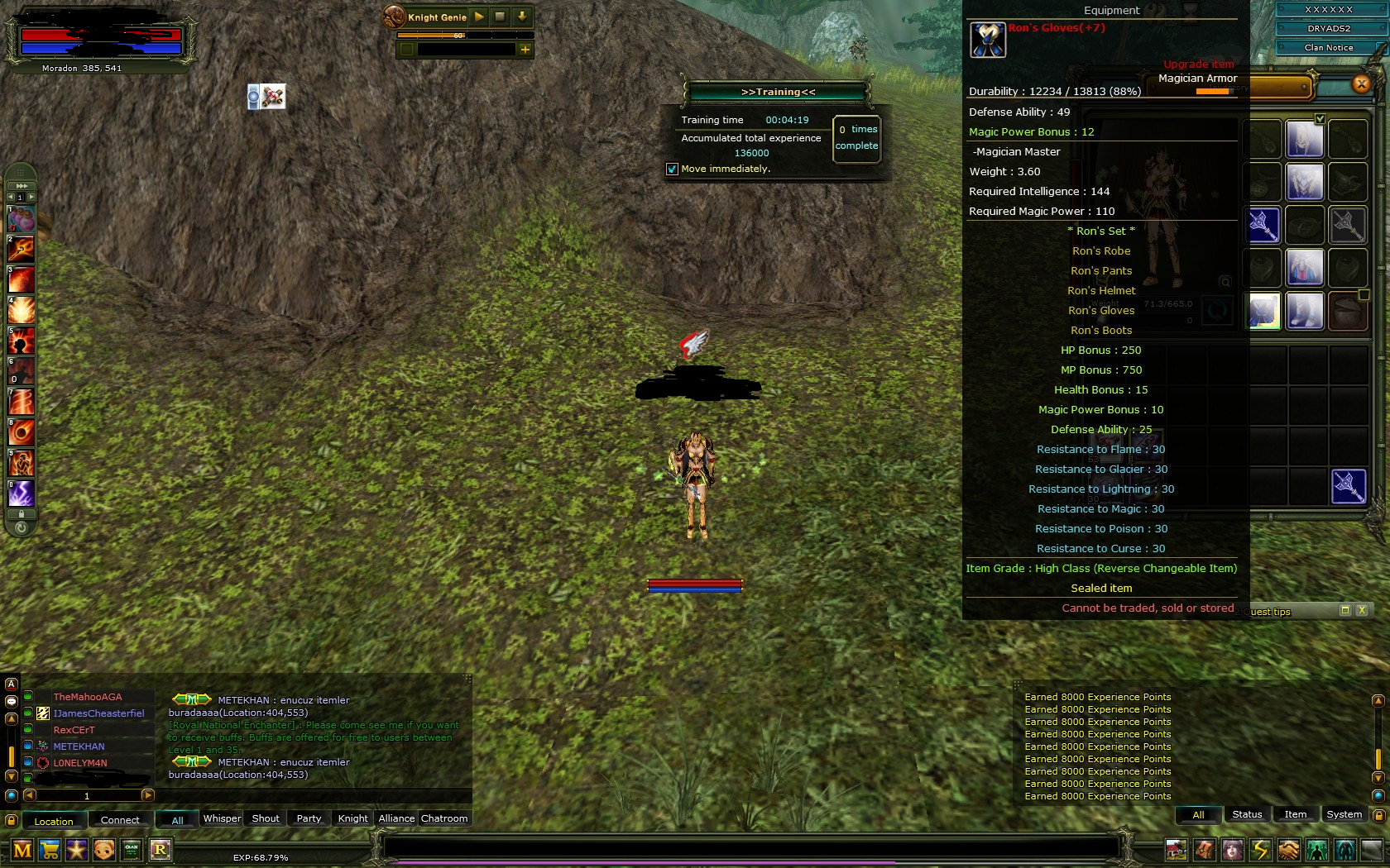 Dryads 83-7 Human Mage % 68 3.2m np li, 100 def açık, 7 no trade Rons Mp Set Mevcutt