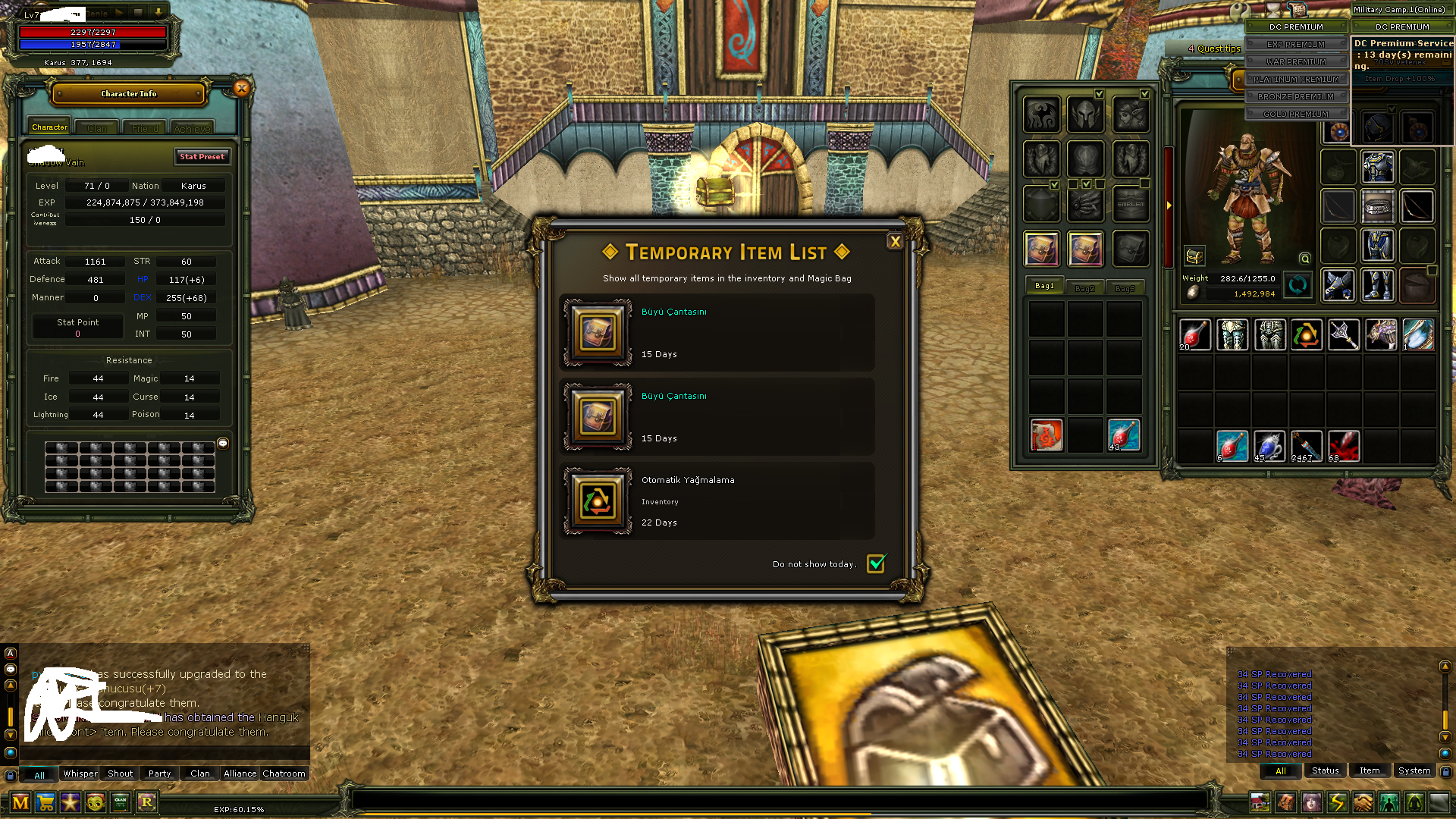 71 lewel dc preli oto lotlu magic bagli hesap