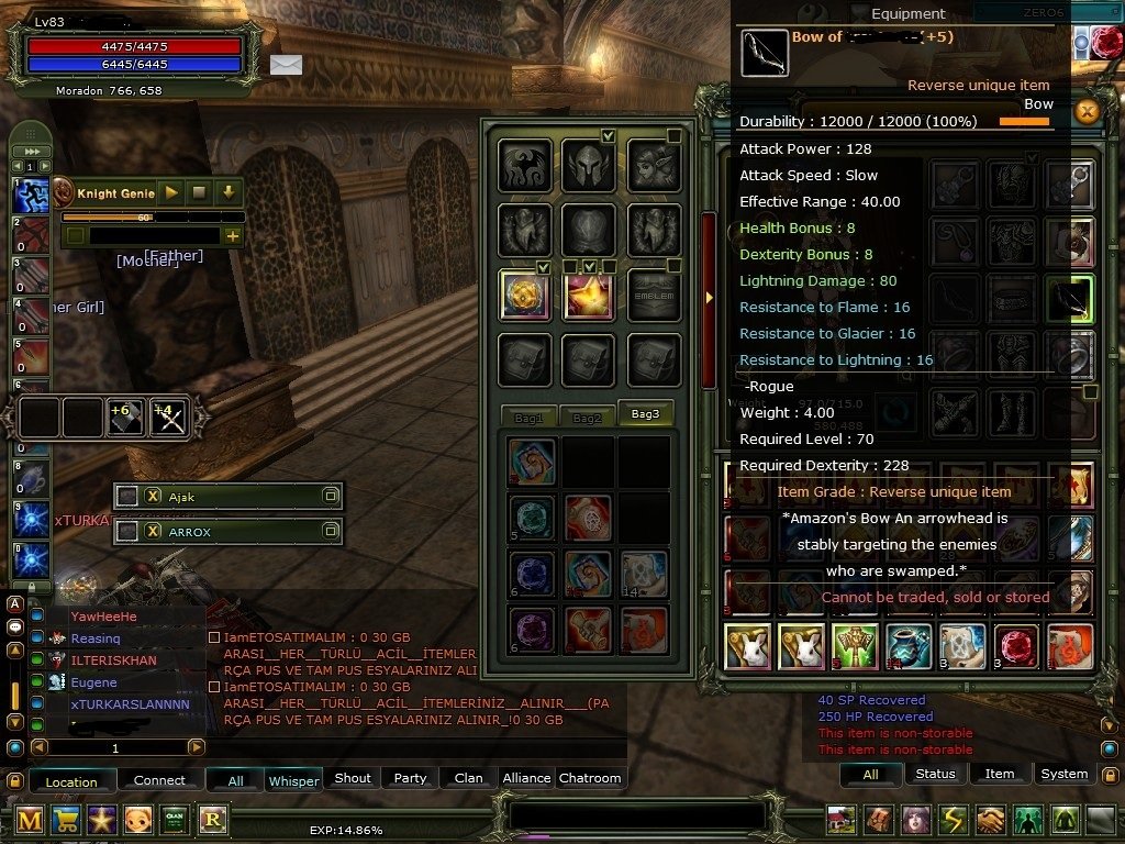 ZERO 83 reb 10 Human Rogue 1.9m NP 8 quest bow