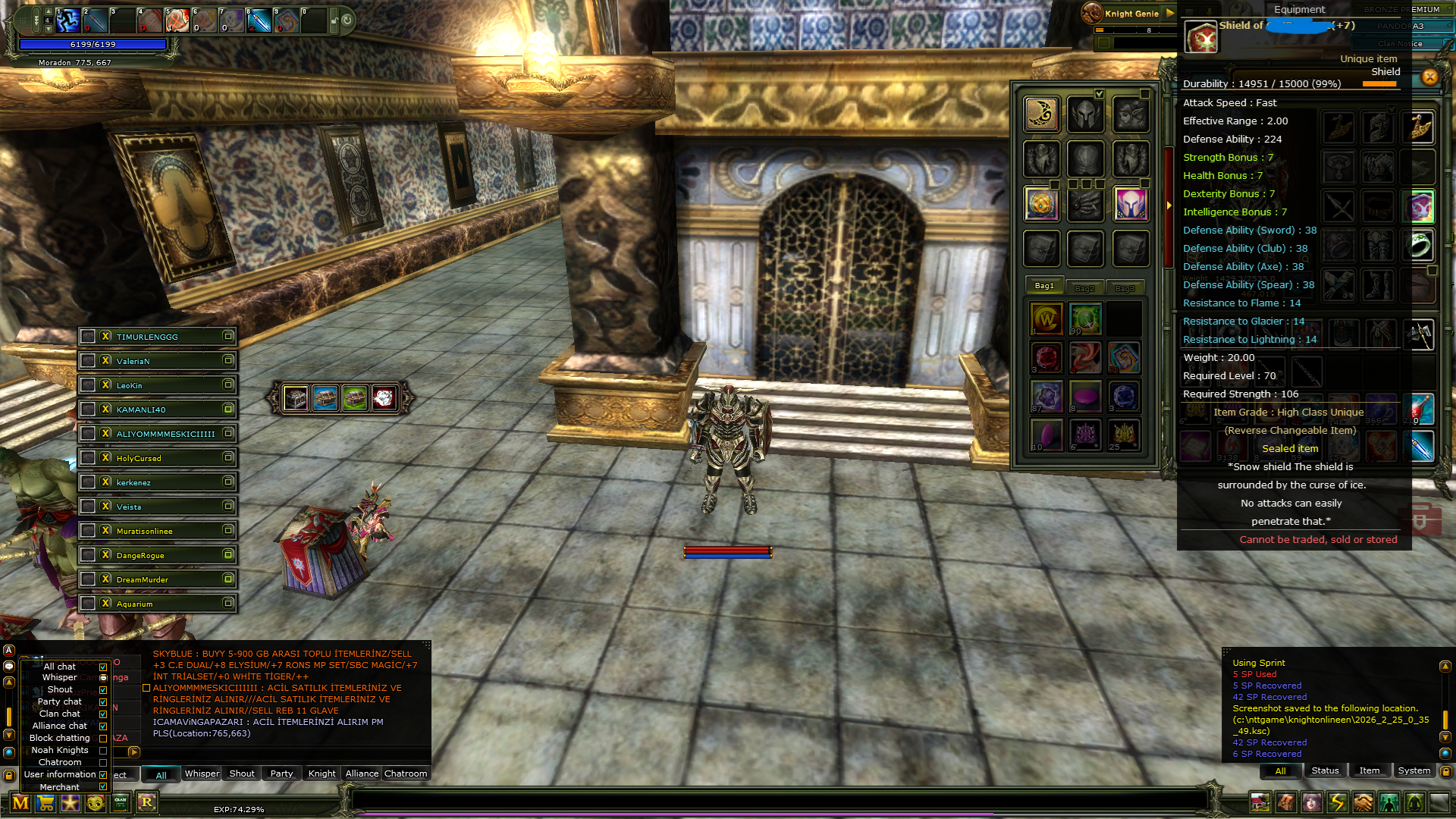 83/2 % 75 WARİOR 30 GÜN PRELİ 7 QUESTLİ