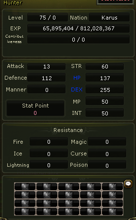 75 lvl % 8 karus rogue