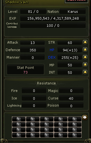 81 lvl % 3 karus rogue