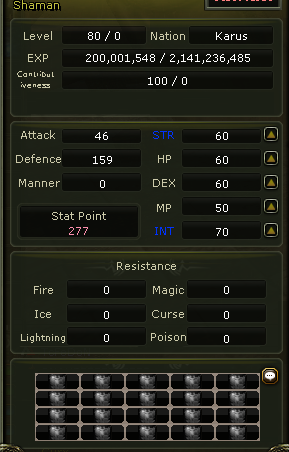 80 lvl % 9 skil stat sıfırlı karus ince priest