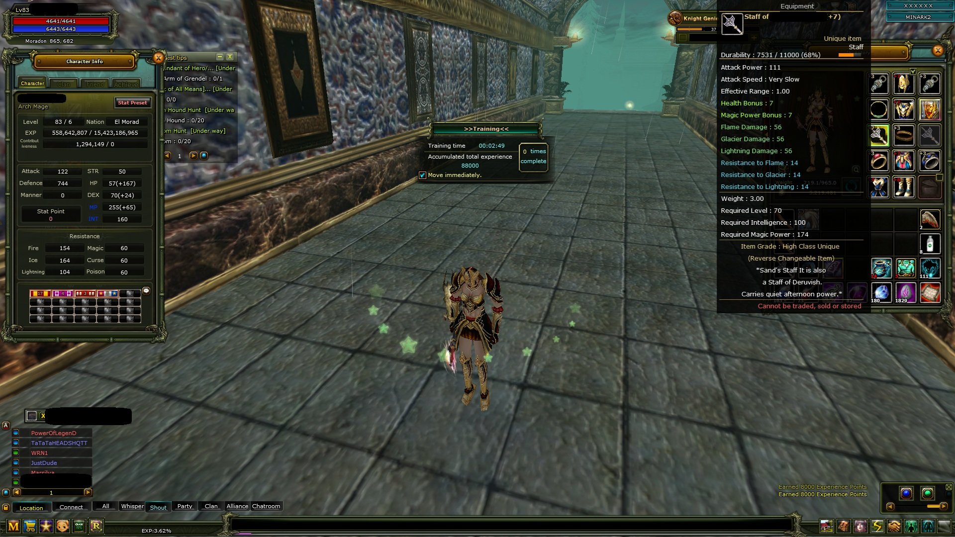 83/6 - İTEMLİ FARM CANAVARI - 7 ice pegasus - 7 QUEST STAFF - 6 POLE STAFF