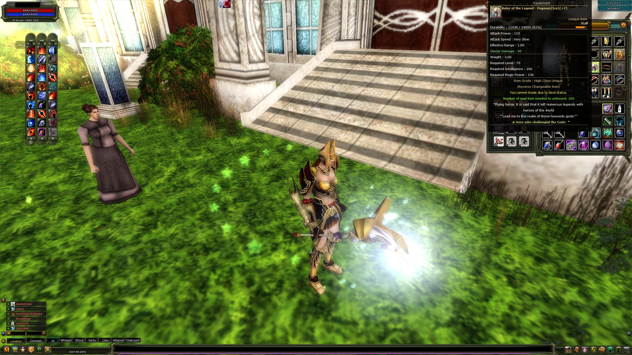 83/5 7 QUEST STAFF 6 POLE STAFF İTEMLİ