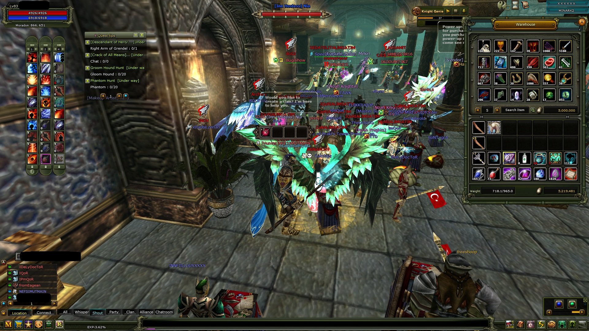 83/6 - İTEMLİ FARM CANAVARI - 7 ice pegasus - 7 QUEST STAFF - 6 POLE STAFF