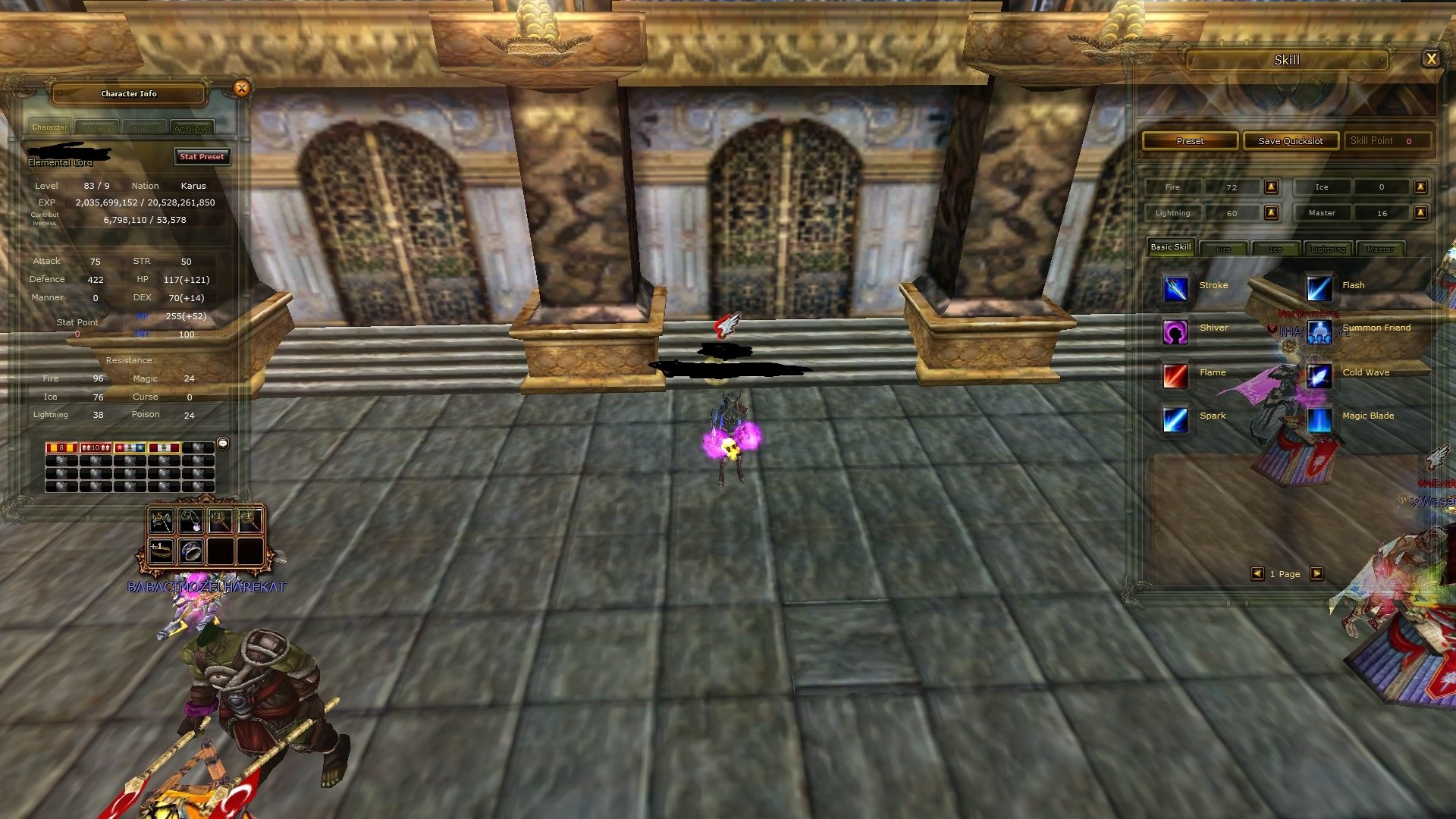 83/9 Karus Mage 6.8M NP 100def 10 mp açık bütün görevler duruyor (Quest dahil)