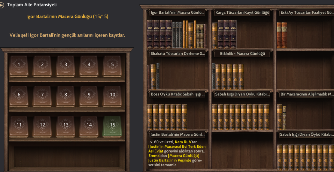 TR/MENA ÇADIRL.KİTAP GÖREVLERİ TAMAMLANMIŞ. KARAKTER MAİNLEMELİK HESAP