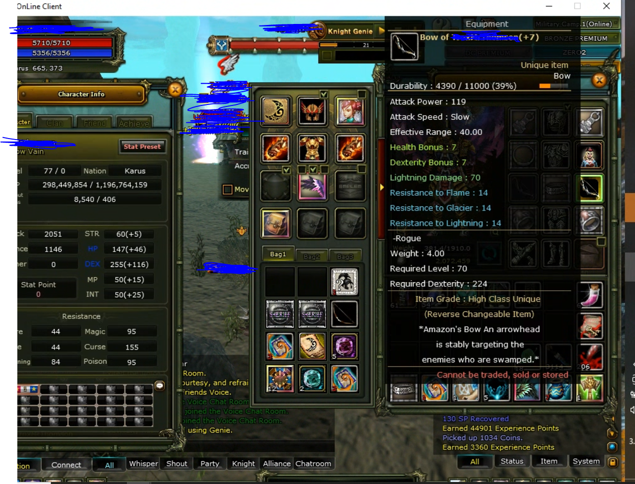 7 QUEST BOW FULL PUS 18 GÜN BRONZE PRE 77 LEVEL KARUS OKCU