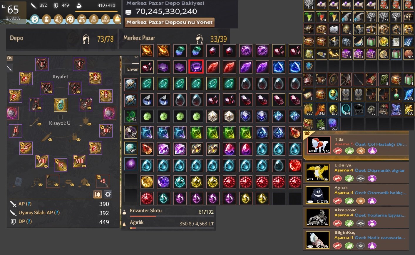 841 GS/ 9 Silah / 70B Nakit