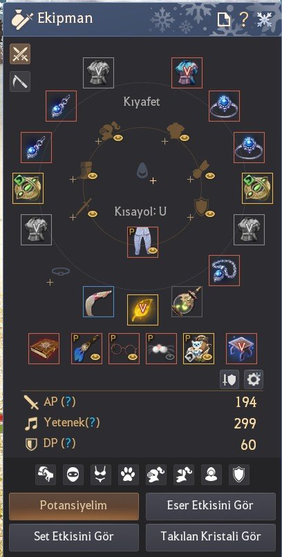 X UYANIŞ | X TAKI SET | IX SİLAH SETİ