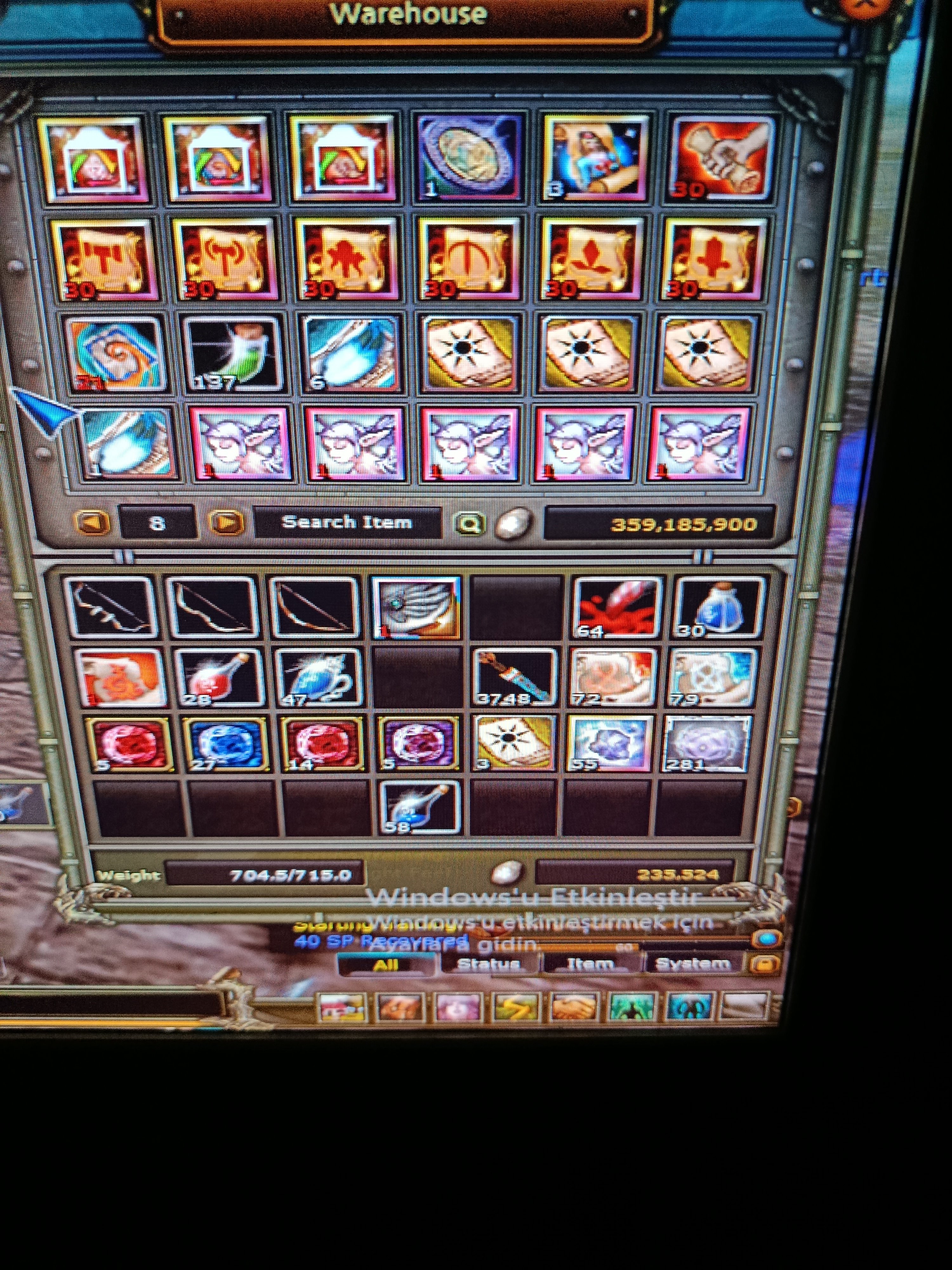 83 yüzde 100 okçu 82 bp 73 warior 68 mage ( 3 char seri draki kesiyo)