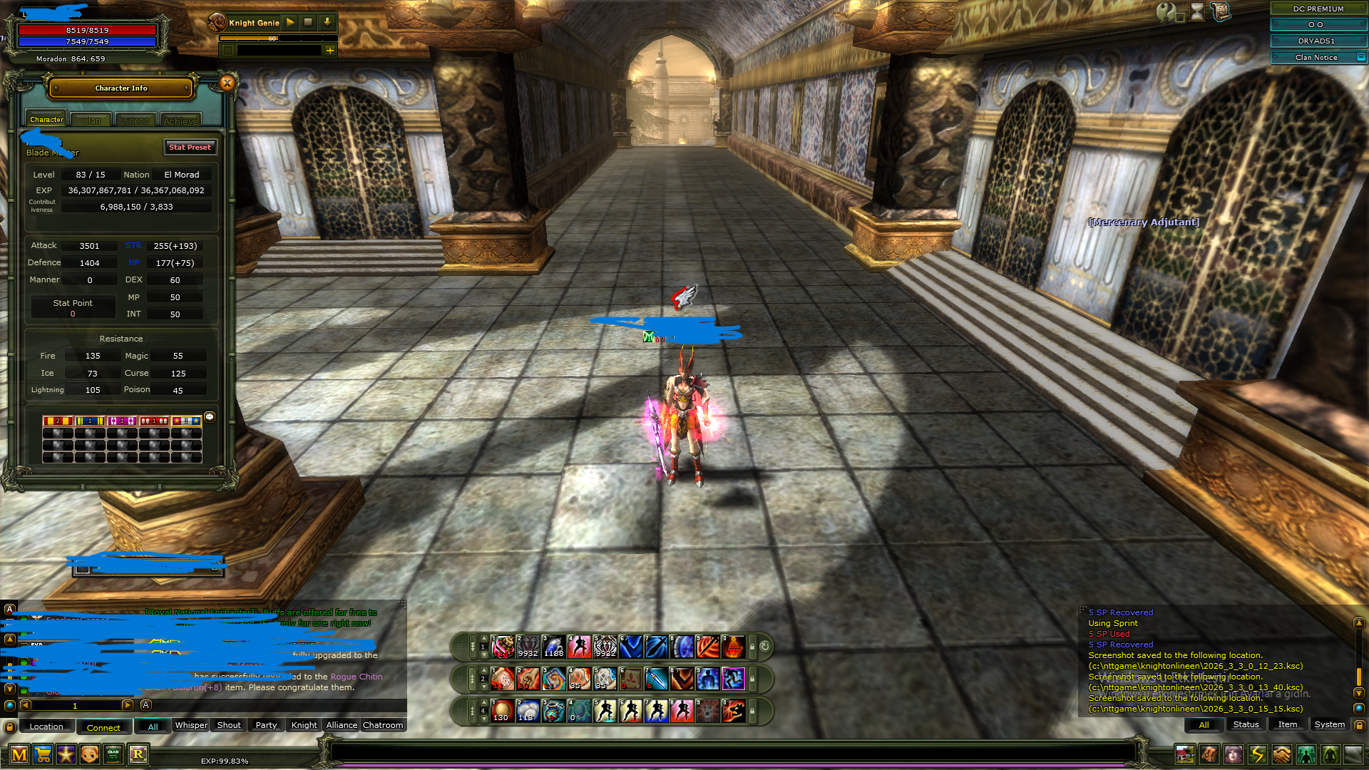 karakterim 83/15 human warior 7 m np 12 lvl atak tılsım