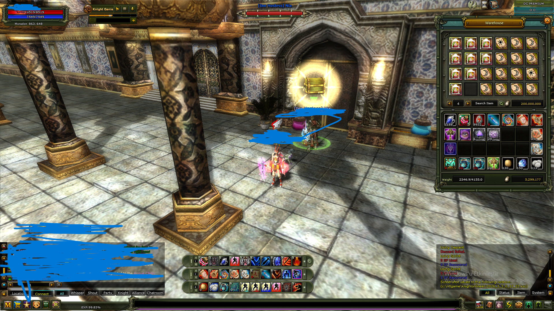 karakterim 83/15 human warior 7 m np 12 lvl atak tılsım